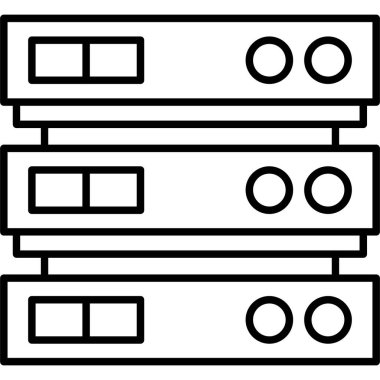 Veri veritabanı sunucu simgesi ana hat biçiminde