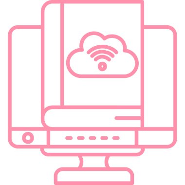 Bulut. Web simgesi basit illüstrasyon