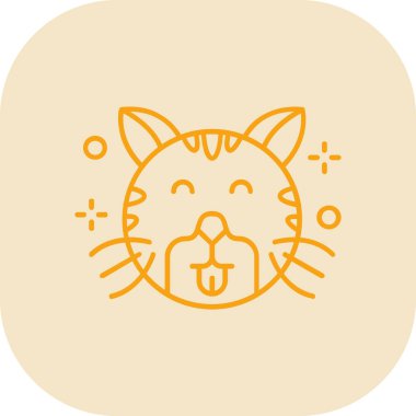 hayvan kedi rengi simgesi ana hat biçiminde