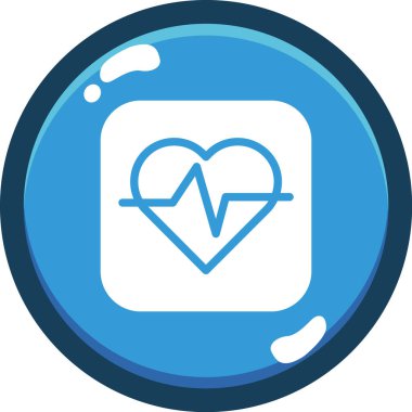 Kalp. Web simgesi basit illüstrasyon