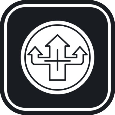 Katı biçimli ok yönü simgesi