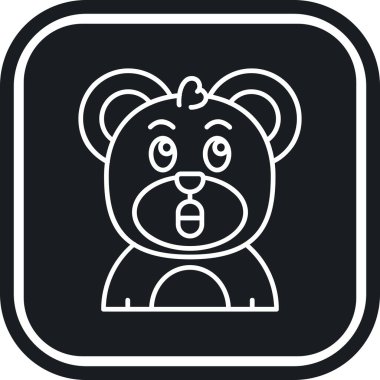 Moda tarzında izole edilmiş oyuncak ayı simgesi