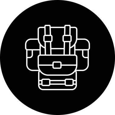 Sırt çantası simgesinin vektör çizimi