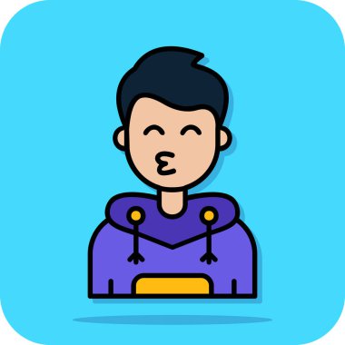 Düz tasarım tarzında cep telefonu vektör illüstrasyonu olan çocuk