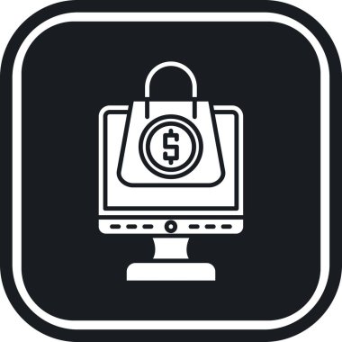 Çanta simgesinin vektör illüstrasyonu