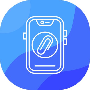 cep telefonu simgesi ve vektör illüstrasyonu web gezici uygulamaları için beyaz arkaplanda izole edildi