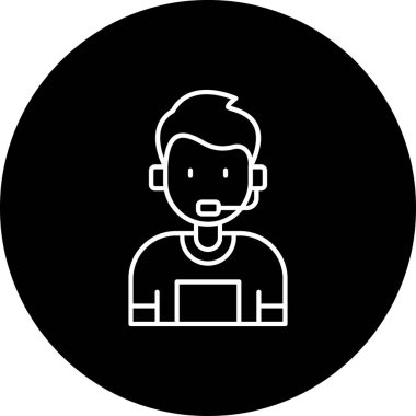 Bir avatar simgesinin vektör illüstrasyonu