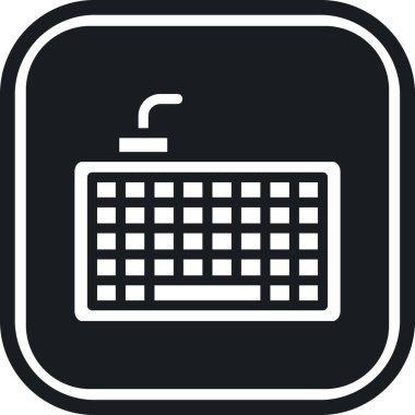 Klavye web simgesi, vektör çizim