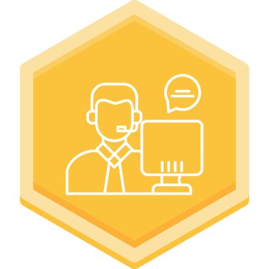 Müşteri servisi vektör simgesi