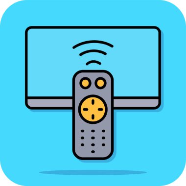 kablosuz kontrol simgesi doldurulmuş dış hat biçimi