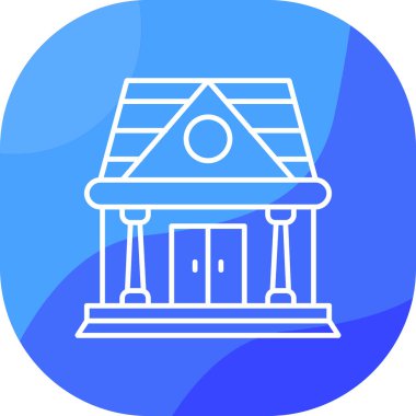 Bina. Web simgesi basit illüstrasyon