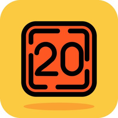 Takvimin vektör simgesi, yeni yıl