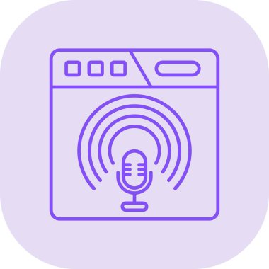 Moda tasarımlı radyo simgesi izole edilmiş arkaplan