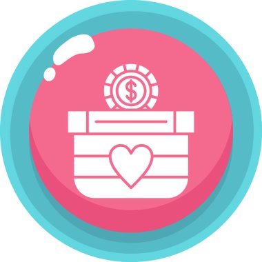 Kalp. Web simgesi basit illüstrasyon