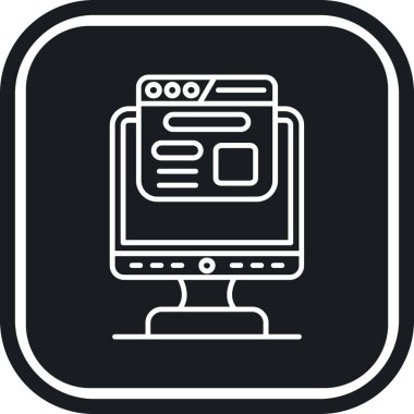 seo modern simgesinin vektör illüstrasyonu