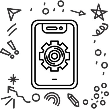 vektör cep telefon simgesi