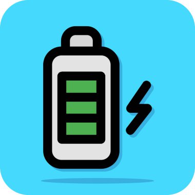 şarj pil simgesi, basit vektör tasarımı