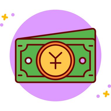 Dolar. Web simgesi basit illüstrasyon