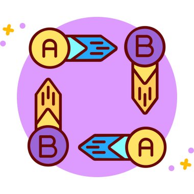 ok simgesi vektör illüstrasyonunu ayarla