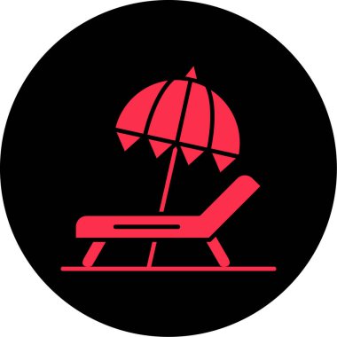 Şemsiye simgesinin vektör illüstrasyonu