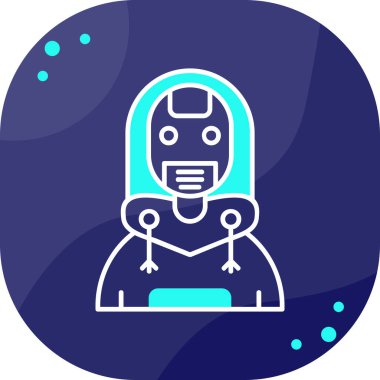 Şirin bir robot simgesinin vektör çizimi