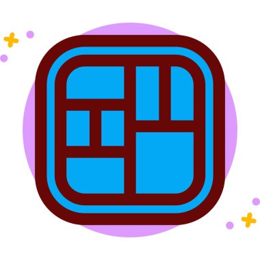 Web arayüzü simgesi, vektör illüstrasyonu