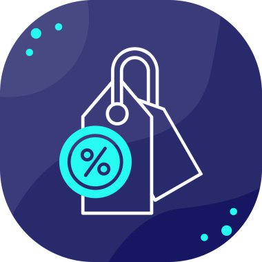 indirimli fiyat etiketi simgesi - taslak biçimi