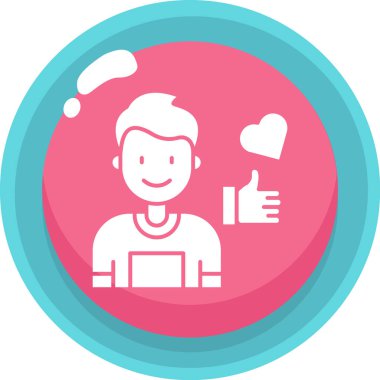 mutlu bir adam simge vektör çizim