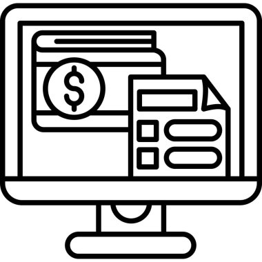 Para için. Web simgesi basit illüstrasyon