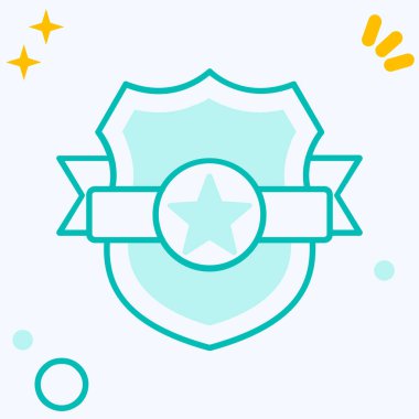 Madalya. Web simgesi basit illüstrasyon