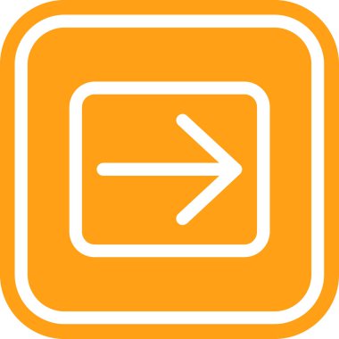 Ok Sağ simgesi, vektör illüstrasyonu