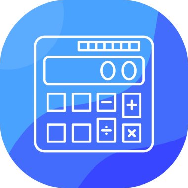 Hesap makinesi. Web simgesi basit illüstrasyon