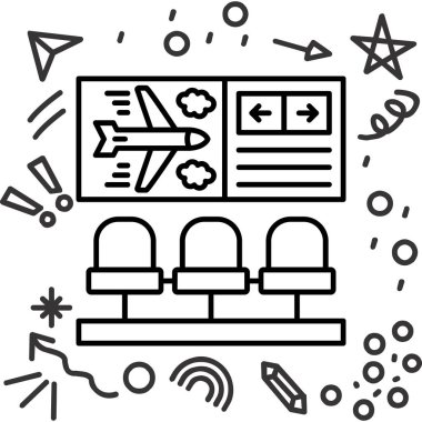 seyahat bileti simgesi, özet biçimi