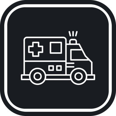 Acil ambulans simgesinin vektör çizimi