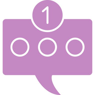 Bir sohbet simgesinin vektör illüstrasyonu