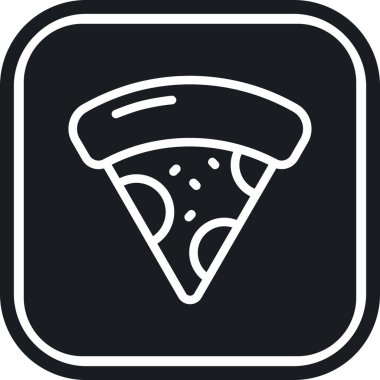 pizza. Web simgesi basit illüstrasyon