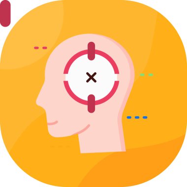 Beyin. Web simgesi basit illüstrasyon