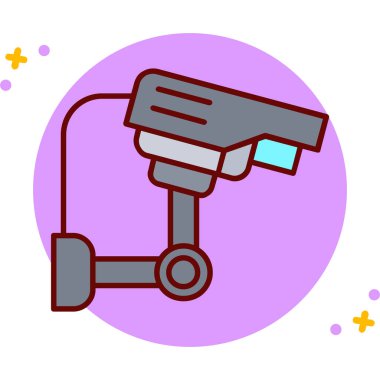 cctv kamera simgesi, vektör tasarımı