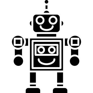 Robot simgesinin vektör illüstrasyonu