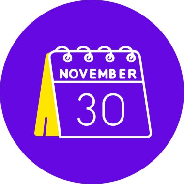 Takvim simgesinin vektör illüstrasyonu