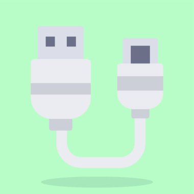 USB web simgesi, vektör çizim