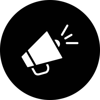 Megafon ikonu vektör illüstrasyonu