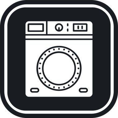 Çamaşır. Web simgesi basit illüstrasyon