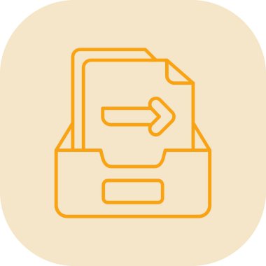 Dosya biçim simgesinin vektör illüstrasyonu