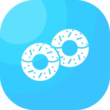 Çörekler. Web simgesi basit illüstrasyon