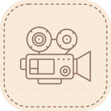 video kamera ikonu vektör illüstrasyonu