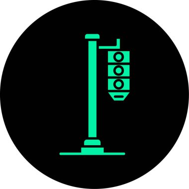 Benzersiz Benzin İstasyonu Vektör Kabartma Simgesi