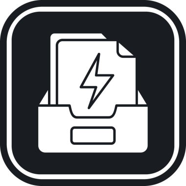 elektrik flaş simgesi, vektör çizimi