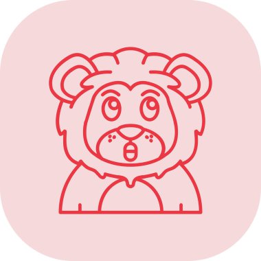 çizgi maymun simgesi beyaz arkaplanda izole edildi. Hayvan sembolü. vektör.