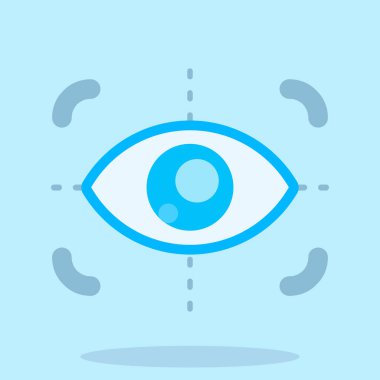 Göz simgesinin vektör illüstrasyonu